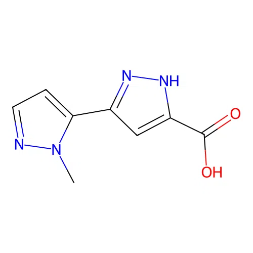 3-(2-methylpyrazol-3-yl)-1H-pyrazole-5-carboxylic acid structure