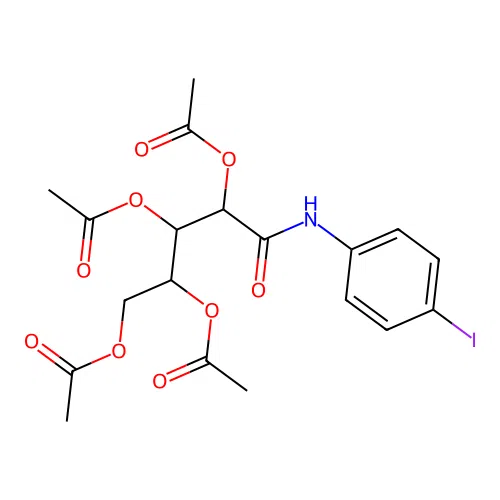5-((4-Iodophenyl)amino)-5-oxopentane-1,2,3,4-tetrayl tetraacetate structure