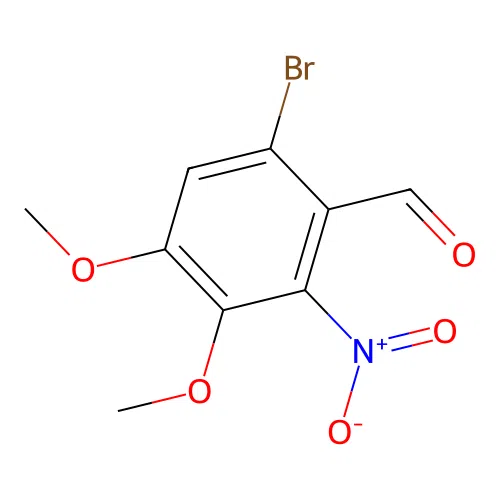 6-Bromo-3,4-dimethoxy-2-nitrobenzaldehyde structure