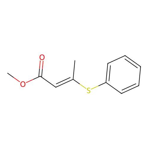 (E)-3-Phenylsulfanyl-but-2-enoic acid methyl ester structure
