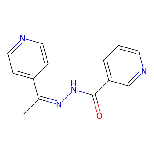 (Z)-N'-(1-(pyridin-4-yl)ethylidene)nicotinohydrazide structure