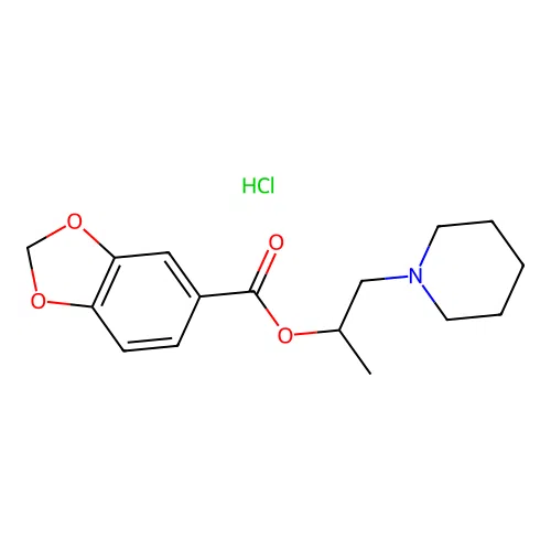 Benzo[1,3]dioxole-5-carboxylic acid 1-methyl-2-piperidin-1-yl-ethyl ester structure