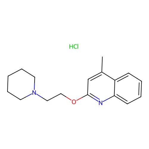4-Methyl-2-(2-(piperidin-1-yl)ethoxy)quinoline hydrochloride structure