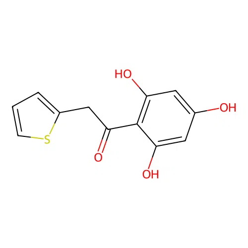 2-(2-Thienyl)-1-(2,4,6-trihydroxyphenyl)ethanone structure