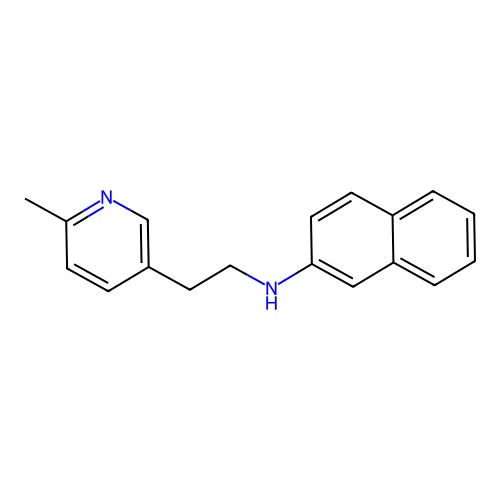 N-[2-(6-methylpyridin-3-yl)ethyl]naphthalen-2-amine structure