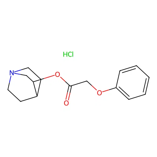 Quinuclidin-3-yl 2-phenoxyacetate hydrochloride structure
