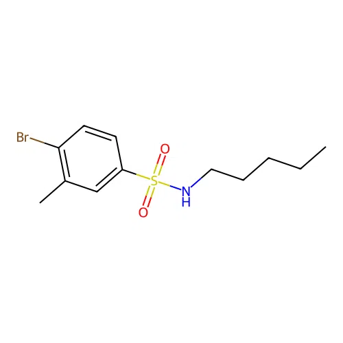 4-bromo-3-methyl-N-pentylbenzenesulfonamide structure