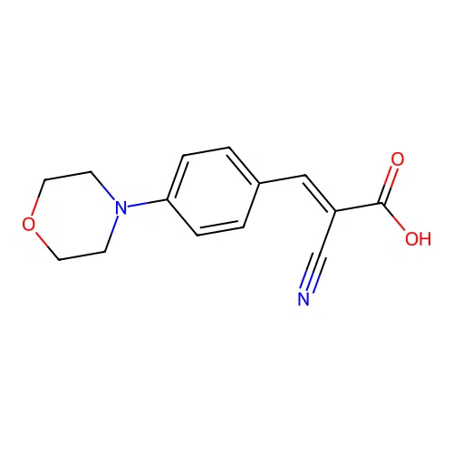 2-Cyano-3-[4-(morpholin-4-yl)phenyl]prop-2-enoic acid structure