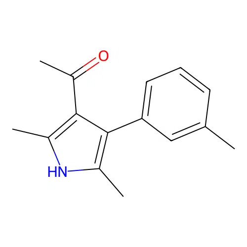 3-Acetyl-2,5-dimethyl-4-(3-methylphenyl)pyrrole structure