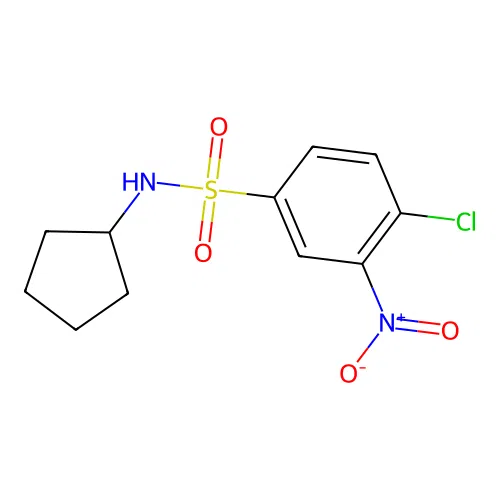 4-chloro-N-cyclopentyl-3-nitrobenzenesulfonamide structure