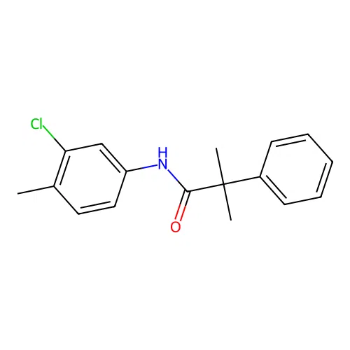 N-(3-chloro-4-methylphenyl)-2-methyl-2-phenylpropanamide structure