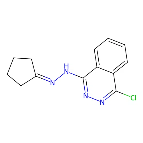 Cyclopentanone (4-chloro-1-phthalazinyl)hydrazone structure