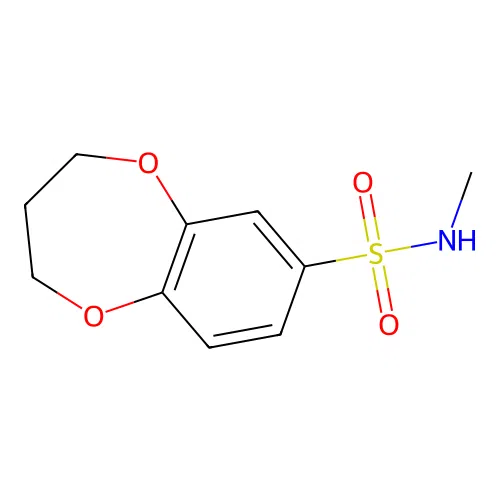 N-methyl-3,4-dihydro-2H-1,5-benzodioxepine-7-sulfonamide structure