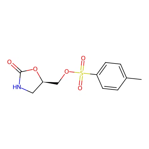 ((5R)-2-oxo-1,3-oxazolidin-5-yl)methyl4-methylbenzenesulfonate structure