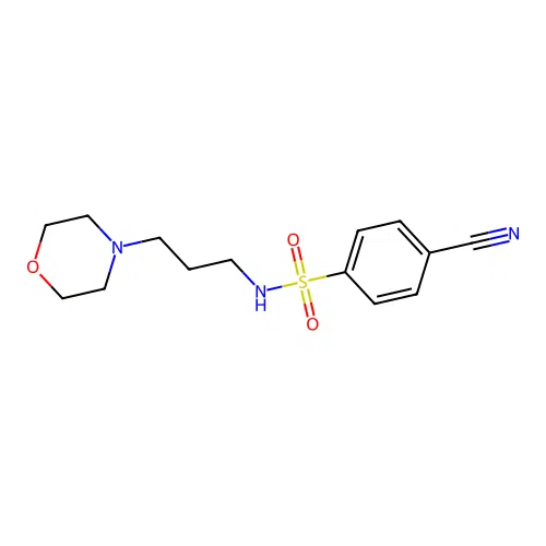 4-cyano-N-(3-morpholin-4-ylpropyl)benzenesulfonamide structure