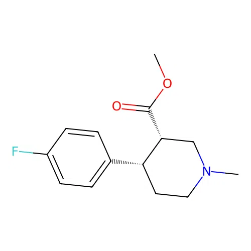 rac-methyl (3R,4R)-4-(4-fluorophenyl)-1-methylpiperidine-3-carboxylate structure