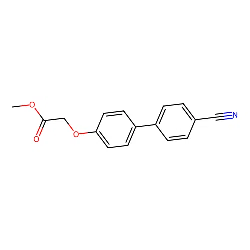 Methyl [(4'-cyano[1,1'-biphenyl]-4-yl)oxy]acetate structure