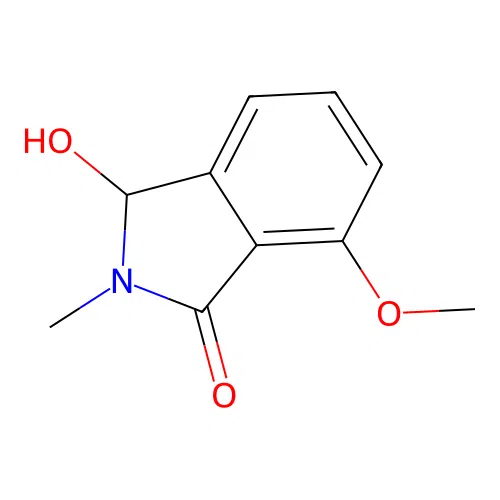 3-Hydroxy-7-methoxy-2-methyl-1-isoindolinone structure
