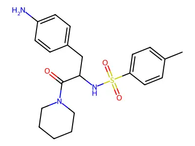 p-Toluenesulfonamide, N-(p-amino-alpha-(piperidinocarbonyl)phenethyl)- structure