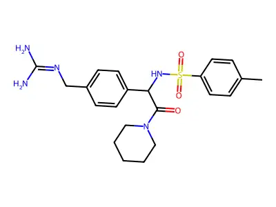 p-Toluenesulfonamide, N-(p-amidinomethyl-alpha-(piperidinocarbonyl)benzyl)- structure