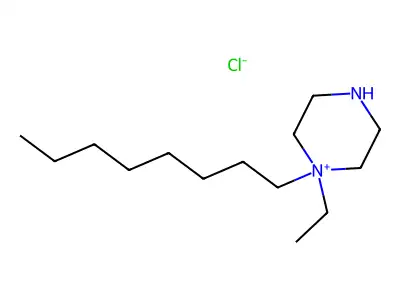 1-Ethyl-1-octylpiperazin-1-ium chloride structure