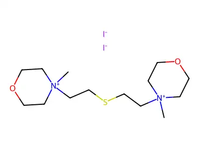 Morpholinium, 4,4'-(thiodiethylene)bis(4-methyl-, diiodide structure