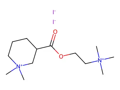 Piperidinium, 3-carboxy-1,1-dimethyl-, iodide, ester with choline iodide structure