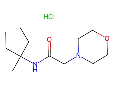 4-Morpholineacetamide, N-(1-ethyl-1-methylpropyl)-, hydrochloride structure