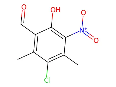 3-Chloro-6-hydroxy-2,4-dimethyl-5-nitrobenzaldehyde structure