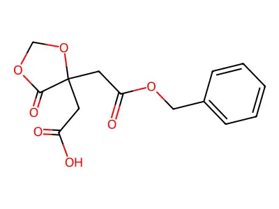 beta-(Hydroxymethoxy)tricarballylic acid gamma-lactone benzyl ester structure