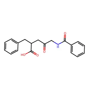 5-Benzamido-2-benzyl-4-oxopentanoic acid structure