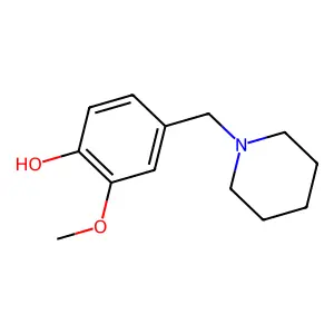 2-Methoxy-4-(piperidin-1-ylmethyl)phenol structure