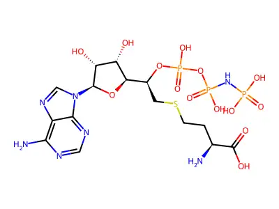 5'-((Homocysteinyl)methyl)adenosine 5'-(beta,gamma-imidotriphosphate) structure