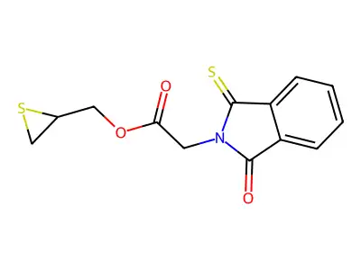 (Thiiran-2-yl)methyl (1-oxo-3-sulfanylidene-1,3-dihydro-2H-isoindol-2-yl)acetate structure