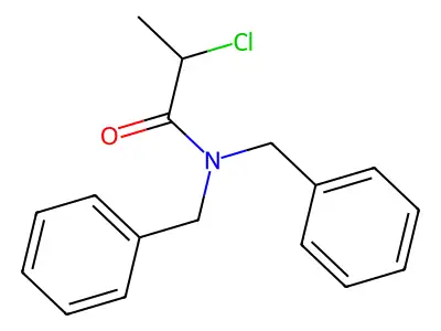 N,N-dibenzyl-2-chloropropanamide structure