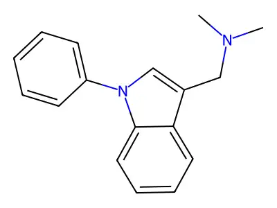 Indole, 3-((dimethylamino)methyl)-1-phenyl- structure