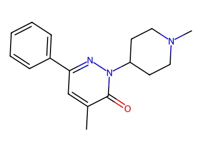 3(2H)-Pyridazinone, 4-methyl-2-(1-methyl-4-piperidyl)-6-phenyl- structure