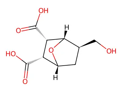 (2-exo,3-exo,5-endo)-5-(Hydroxymethyl)-7-oxabicyclo(2.2.1)heptane-2,3-dicarboxylic acid structure
