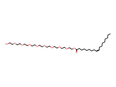 26-hydroxy-3,6,9,12,15,18,21,24-octaoxahexacos-1-yl octadec-9-enoate structure