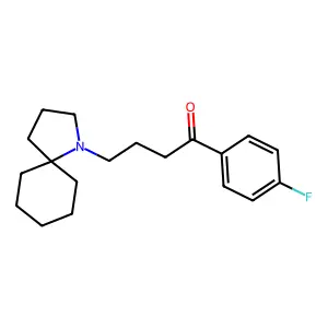 Butyrophenone, 4-(1-azaspiro(4.5)dec-1-yl)-4'-fluoro- structure