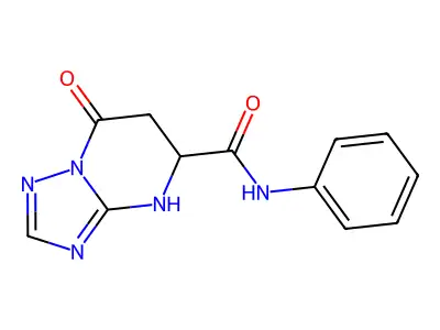 7-oxo-N-phenyl-4,5,6,7-tetrahydro[1,2,4]triazolo[1,5-a]pyrimidine-5-carboxamide structure