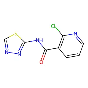2-chloro-N-(1,3,4-thiadiazol-2-yl)pyridine-3-carboxamide structure