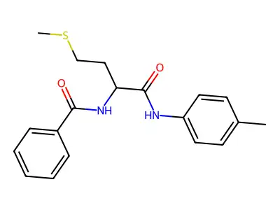 N-[1-(4-methylanilino)-4-methylsulfanyl-1-oxobutan-2-yl]benzamide structure