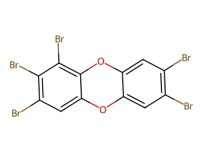 1,2,3,7,8-Pentabromodibenzo-P-dioxin structure