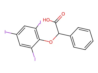2-Phenyl-2-(2,4,6-triiodophenoxy)acetic acid structure
