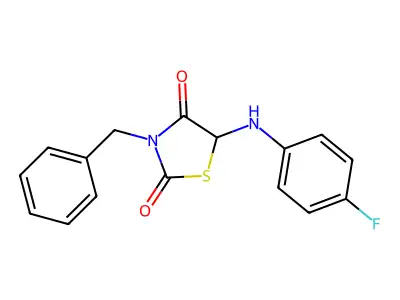 3-Benzyl-5-(4-fluoroanilino)-1,3-thiazolidine-2,4-dione structure
