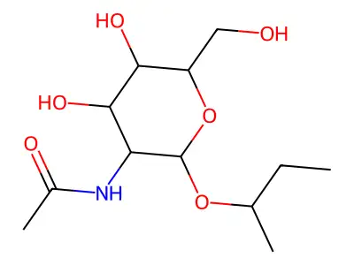 N-[2-(butan-2-yloxy)-4,5-dihydroxy-6-(hydroxymethyl)oxan-3-yl]acetamide structure