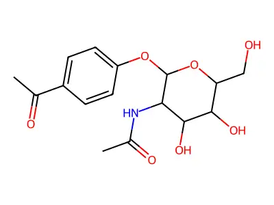 N-[2-(4-acetylphenoxy)-4,5-dihydroxy-6-(hydroxymethyl)oxan-3-yl]acetamide structure
