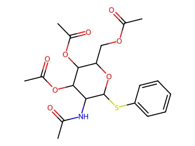 (5-Acetamido-3,4-diacetyloxy-6-phenylsulfanyloxan-2-yl)methyl acetate structure