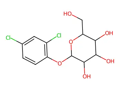 2,4-Dichlorophenyl hexopyranoside structure